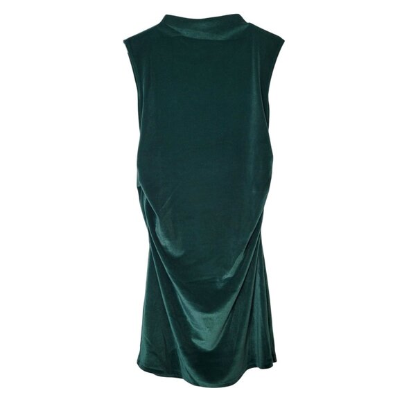 A New Day Green Velvet Sleeveless Turtleneck Dress Womens M - Picture 6 of 6
